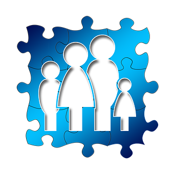 Family Puzzle Unity Concept PNG image