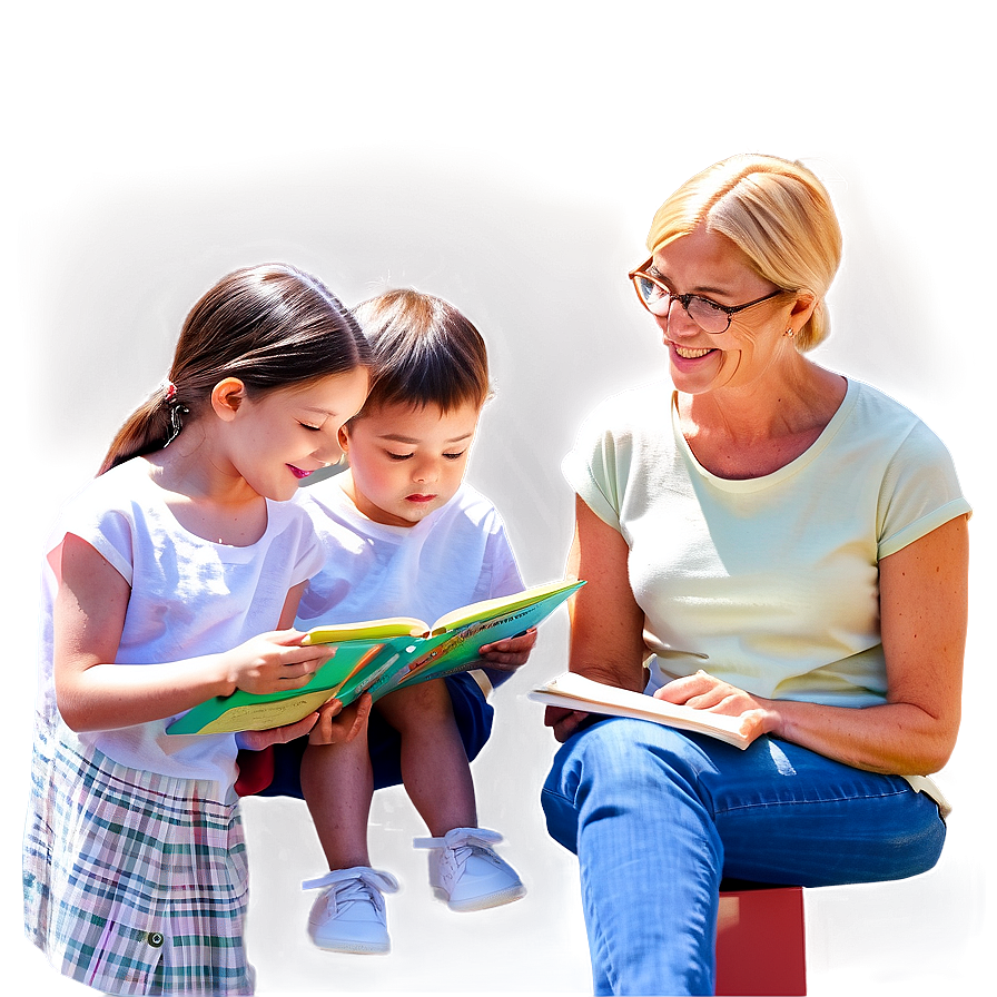 Family Reading Time Png Sit61 PNG image