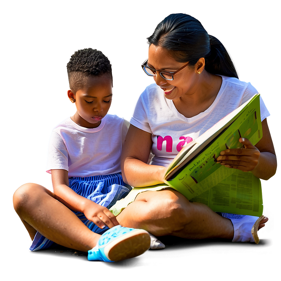Family Reading Time Png Ybe PNG image