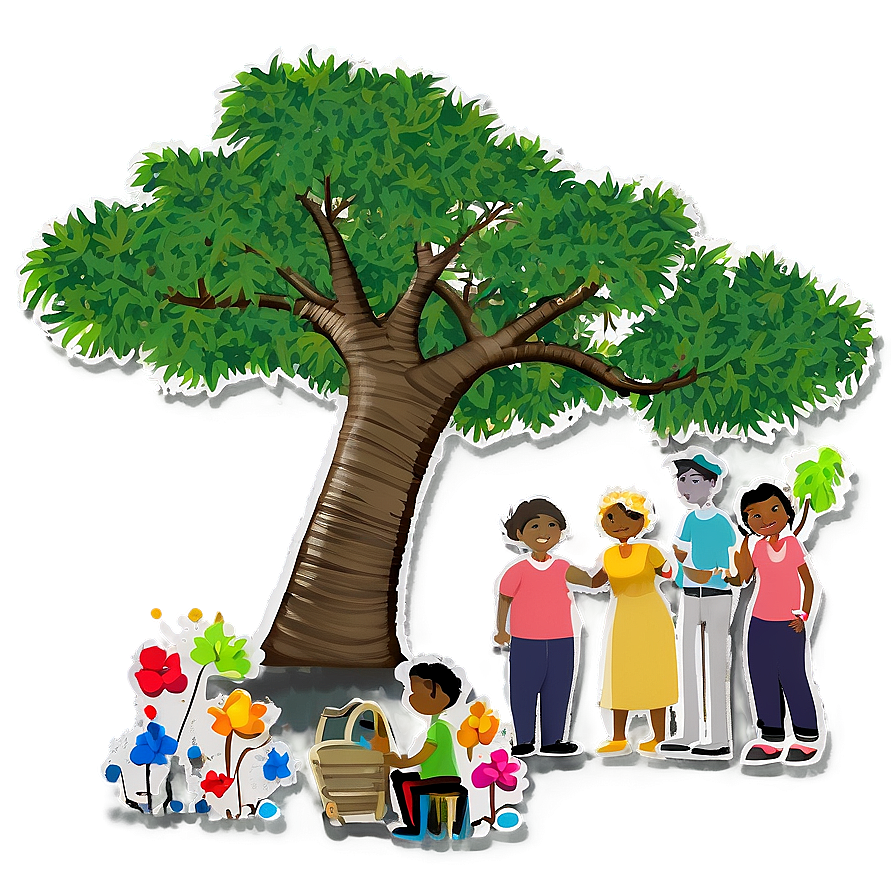 Family Reunion Celebration Tree Png 06212024 PNG image