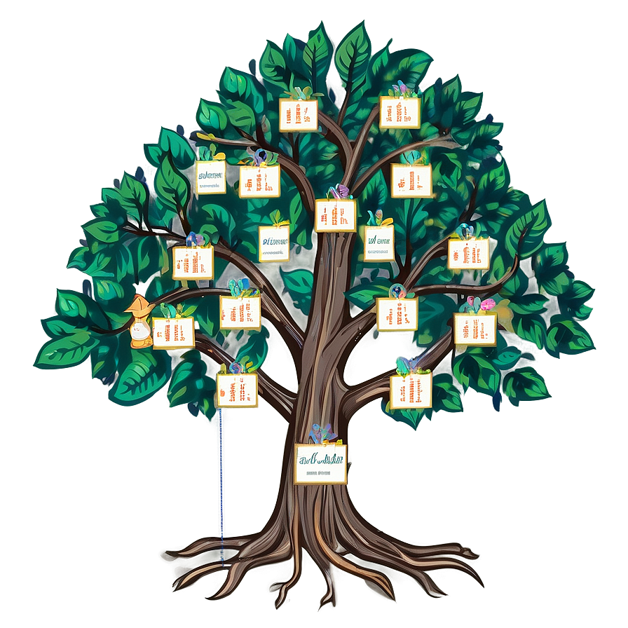 Family Reunion Tree With Names Png Cpc9 PNG image