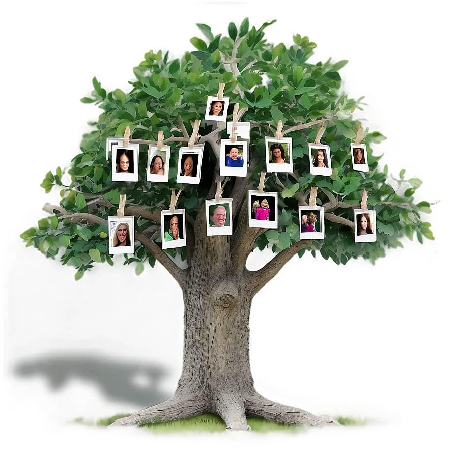 Family Reunion Tree With Photos Png 06212024 PNG image