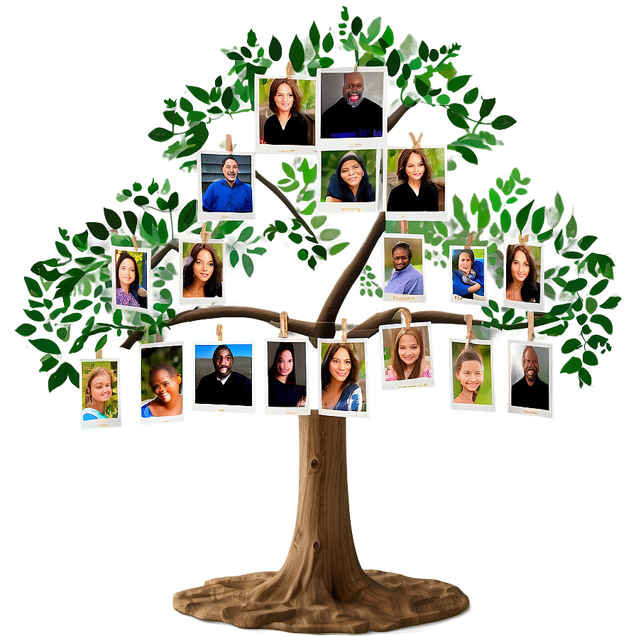 Family Reunion Tree With Photos Png 06212024 PNG image