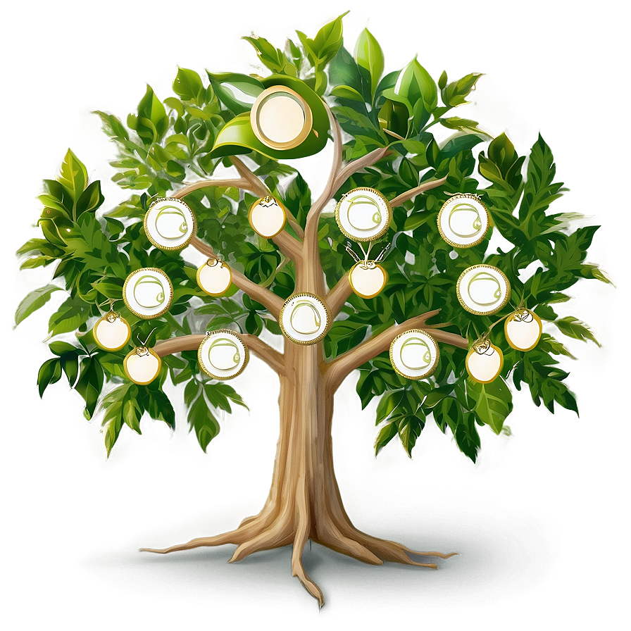 Family Reunion Tree With Symbols Png Orf PNG image