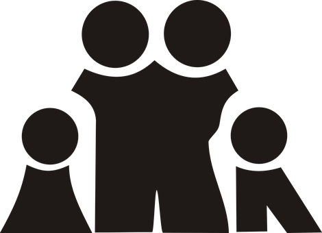 Family Silhouette Graphic PNG image