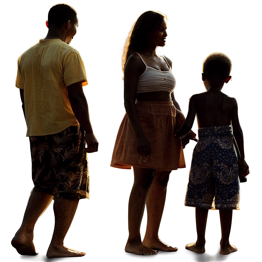 Family Silhouette Sunset Png 05042024 PNG image
