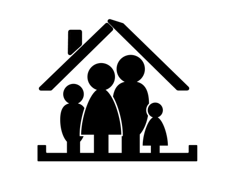 Family Silhouette Vector PNG image