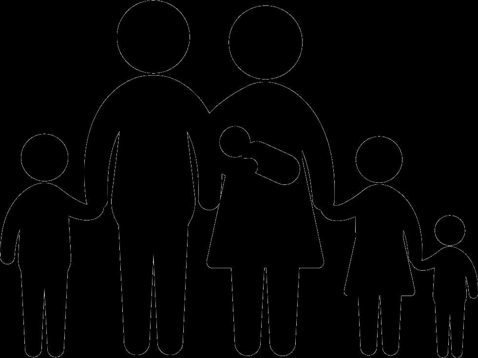 Family Silhouette Vector PNG image