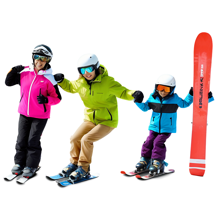 Family Skiing Holiday Png 11 PNG image