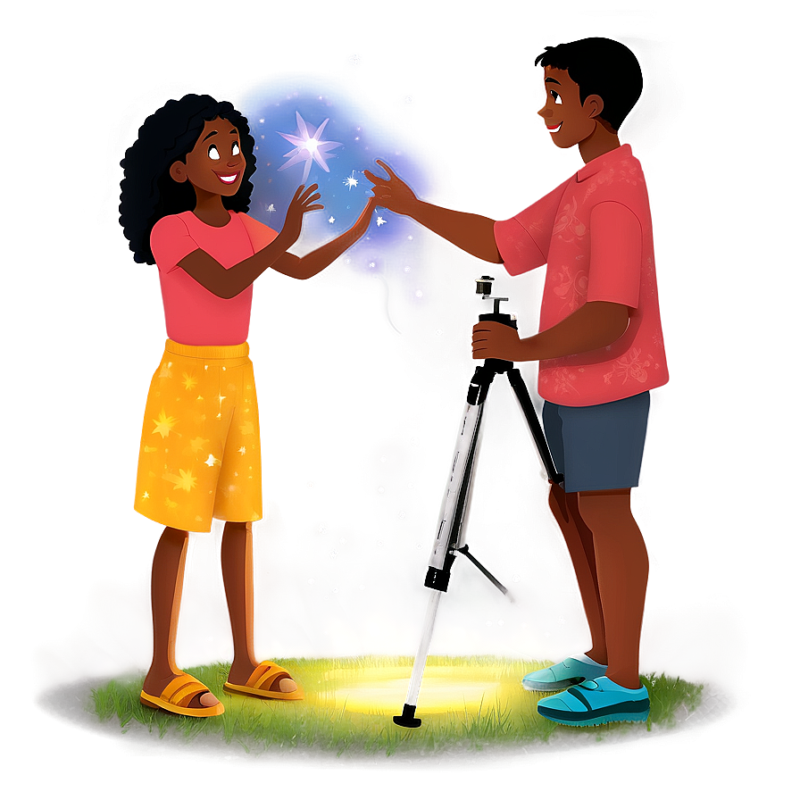 Family Star Gazing Png 25 PNG image