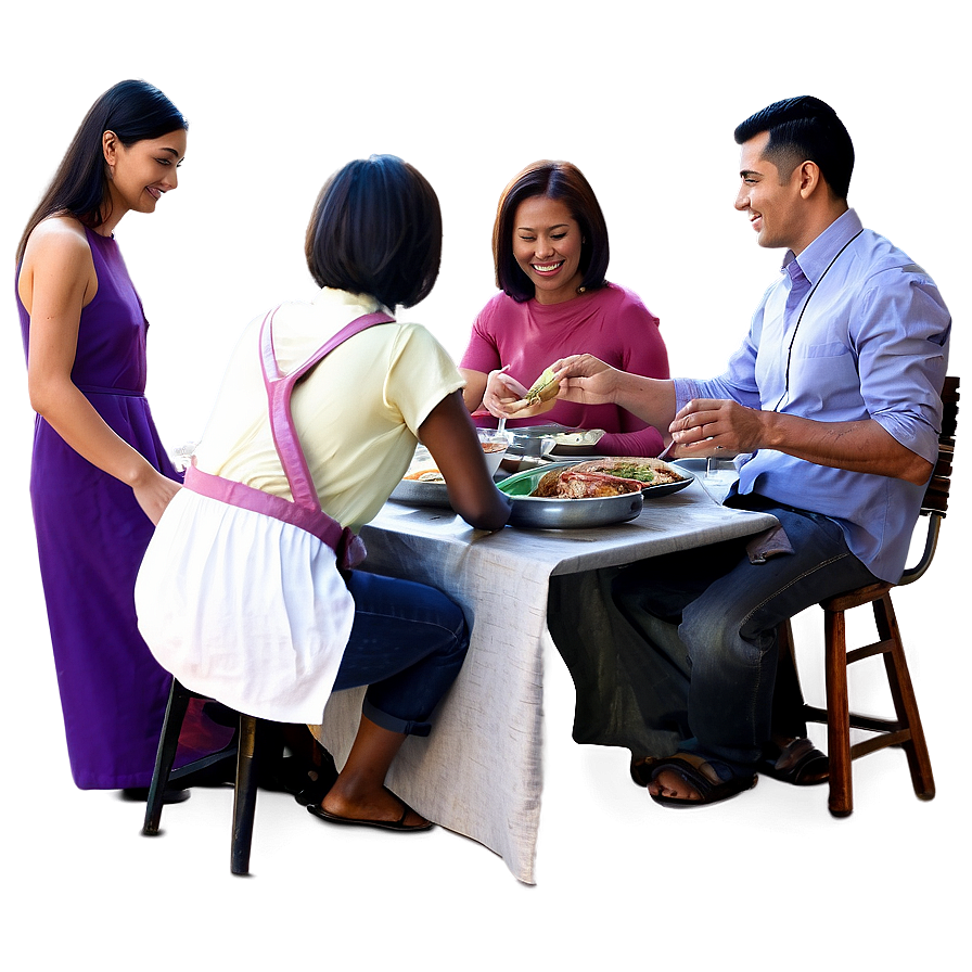 Family Thanksgiving Dinner Png Lxv PNG image