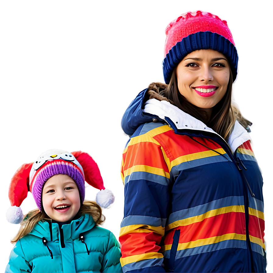 Family Winter Fun Png Auo PNG image