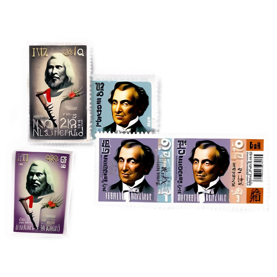 Famous Inventors Postage Stamp Png 06122024 PNG image