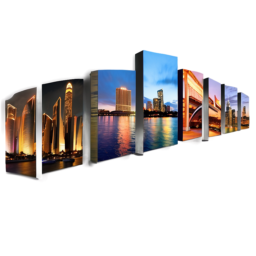 Famous Landmarks Mural Png Cjd93 PNG image