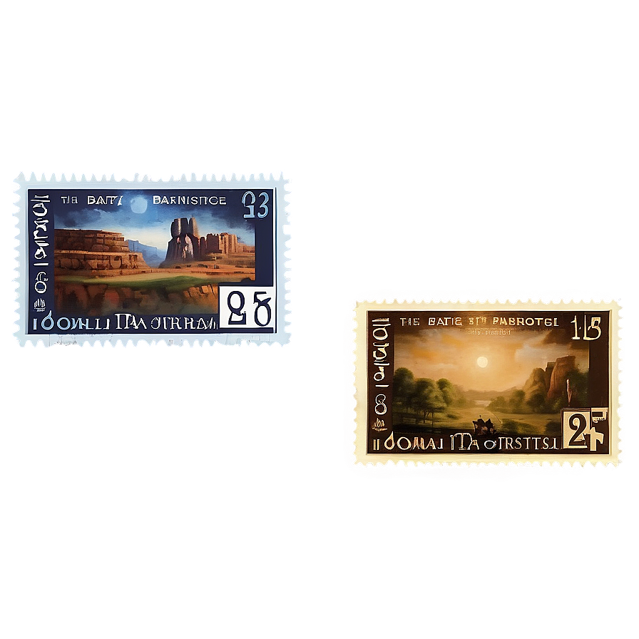 Famous Paintings Postage Stamp Png Cnx PNG image