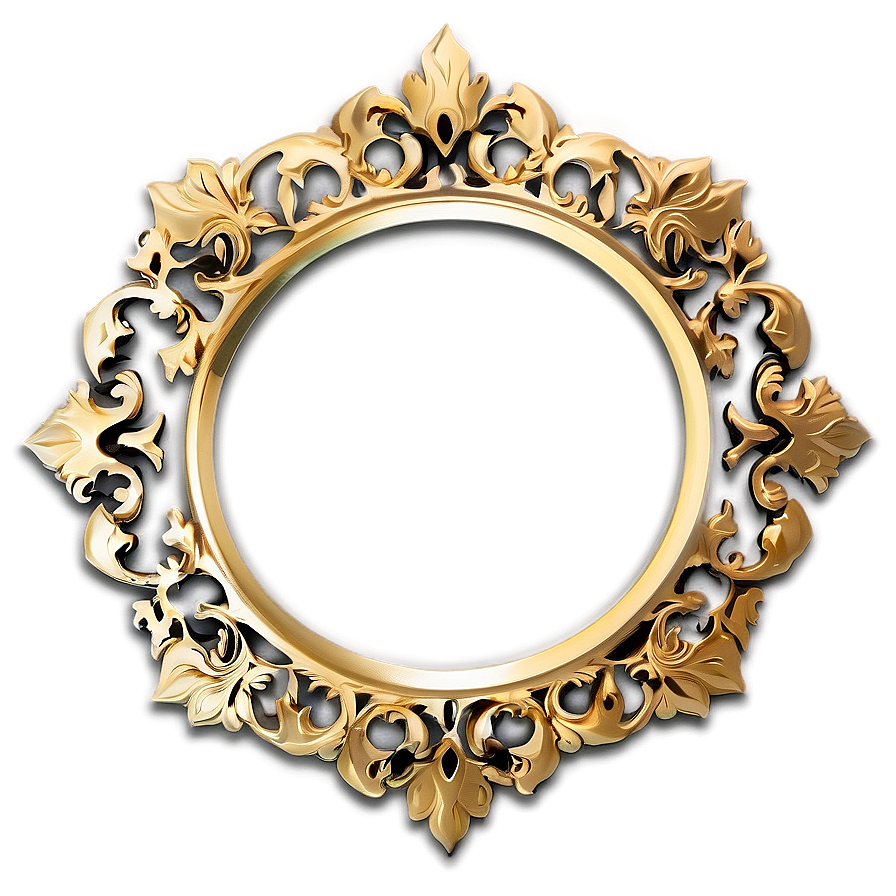 Fancy Gold Plate Png Whf PNG image