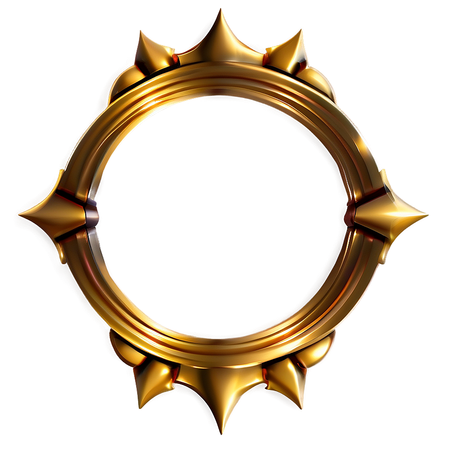 Fancy Golden Circular Border Png Ryi PNG image