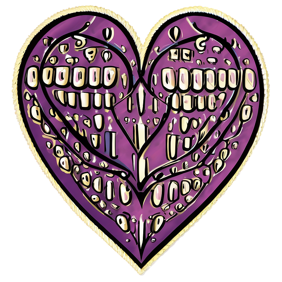 Fancy Heart Doodle Png 25 PNG image