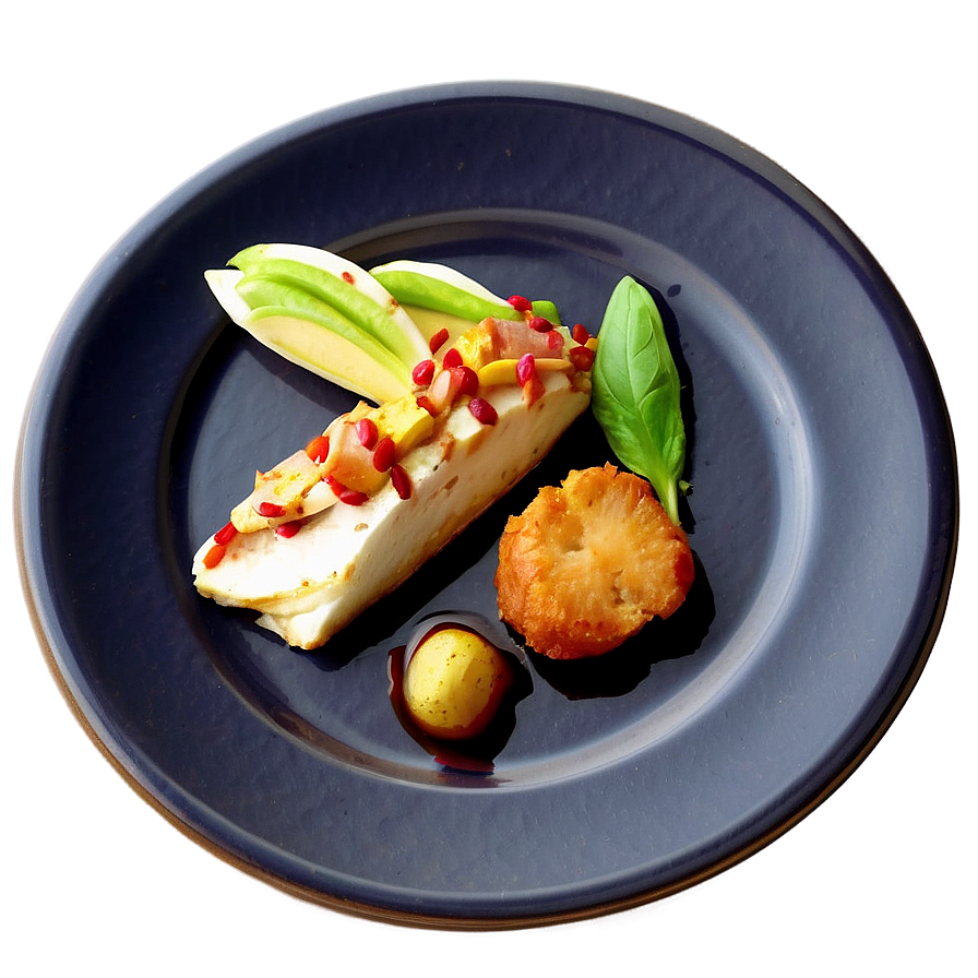 Fancy Restaurant Plate Of Food Png Aej PNG image