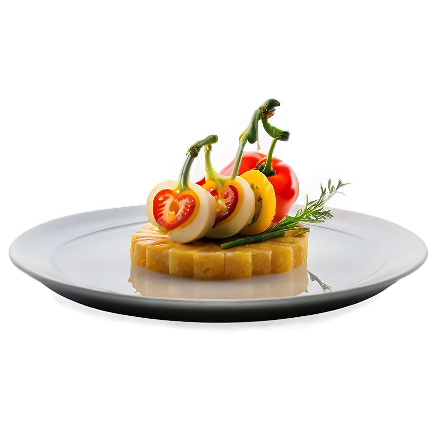 Fancy Restaurant Plate Of Food Png Dey PNG image