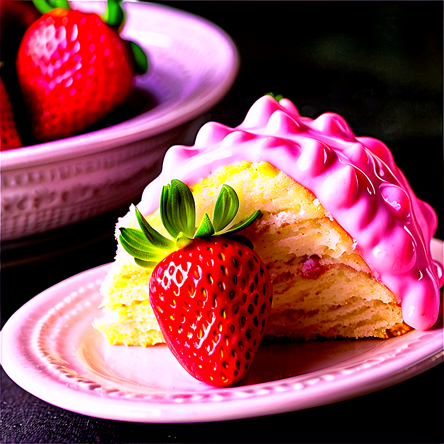 Fancy Strawberry Cake Png Vty PNG image