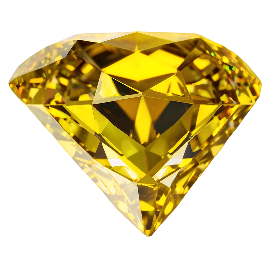 Fancy Yellow Diamond Gem Png Wkm PNG image