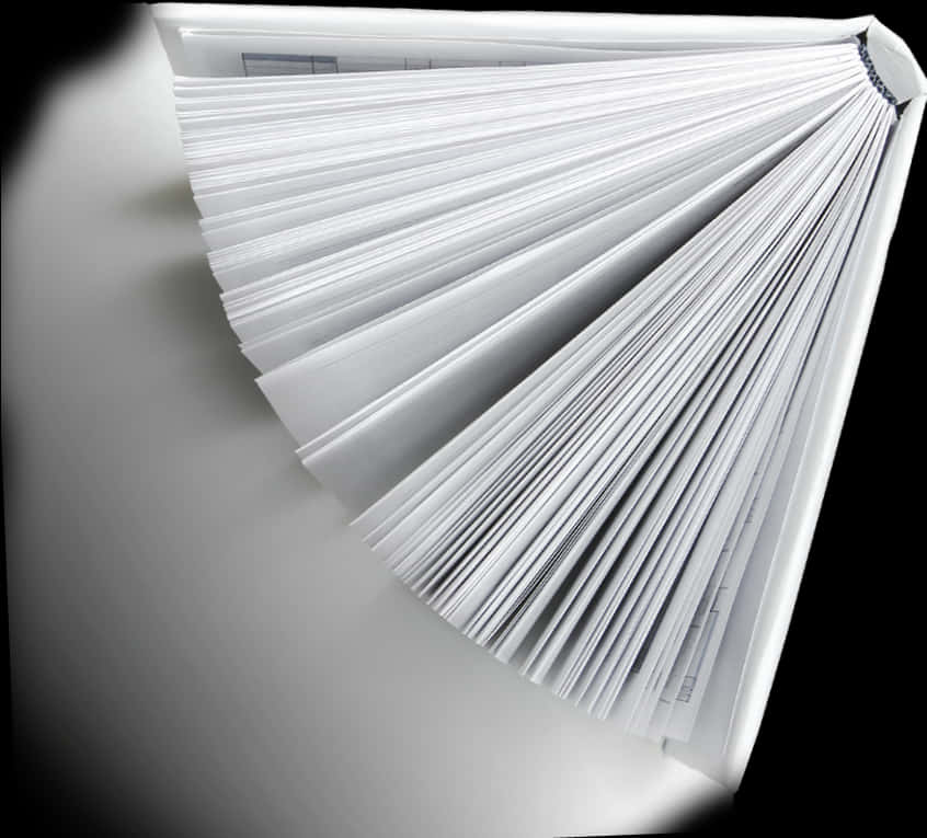 Fanned Open Book Pages PNG image