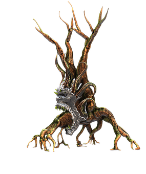 Fantastical_ Tree_ Creature PNG image