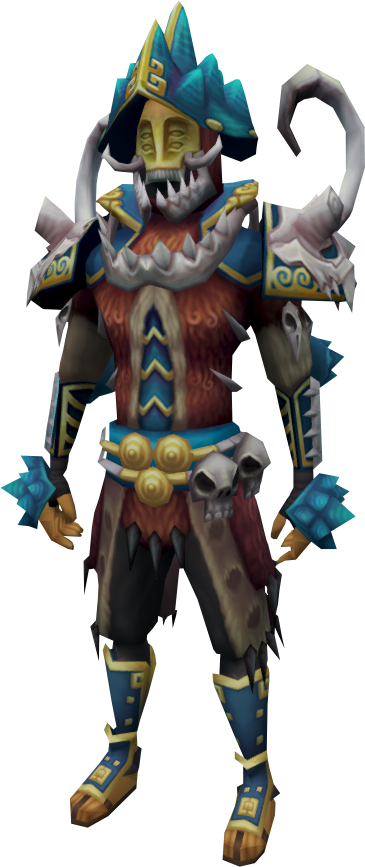 Fantastical_ Tribal_ Hunter_ Character PNG image