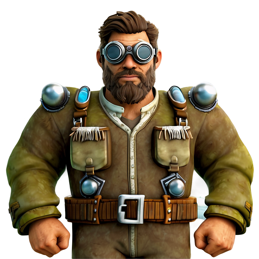 Fantasy Airship Pilot Png 06252024 PNG image