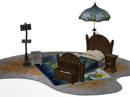 Fantasy Bedroom Concept Art PNG image