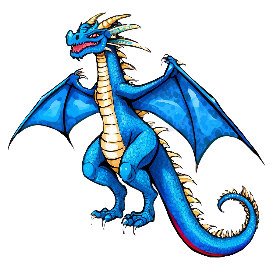 Fantasy Blue Dragon Png 05062024 PNG image