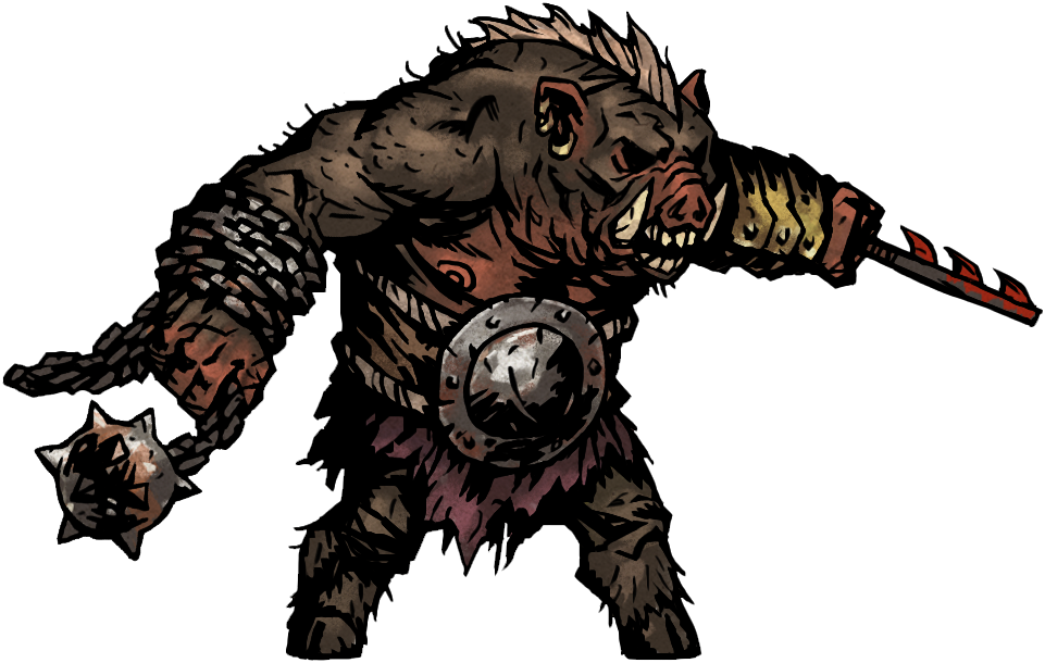 Fantasy Boar Warrior Illustration PNG image