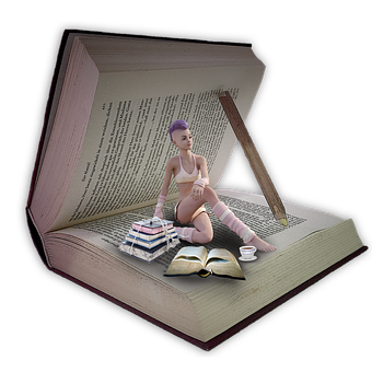 Fantasy Book Worldwith Character PNG image