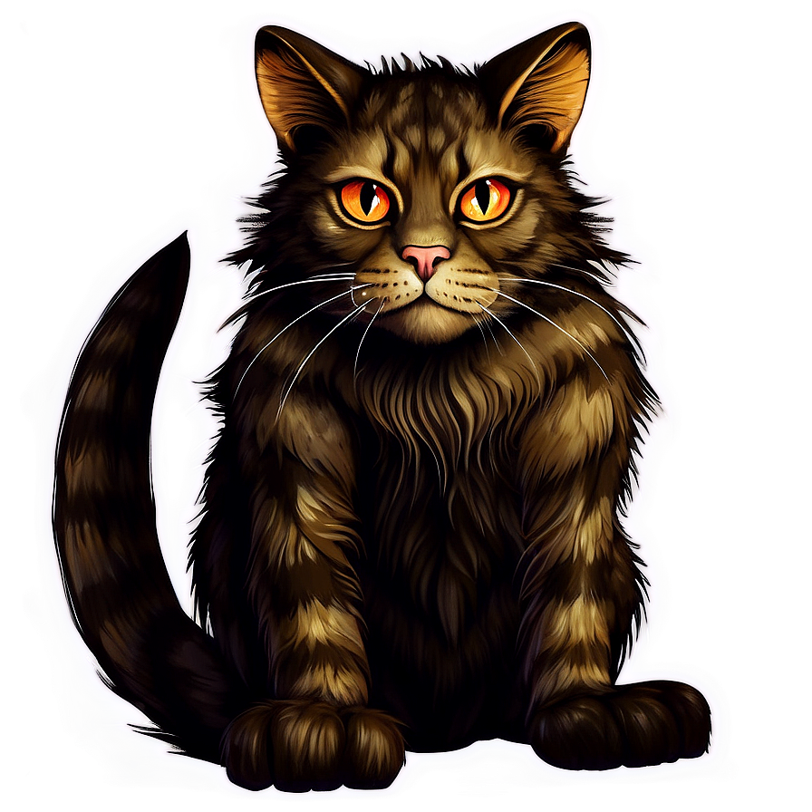 Fantasy Cat Creature Vector Png 06262024 PNG image