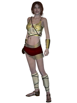 Fantasy Character Costume3 D Model PNG image