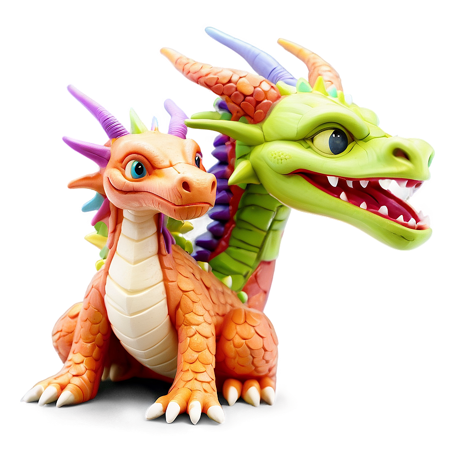 Fantasy Clay Dragons Png 06212024 PNG image