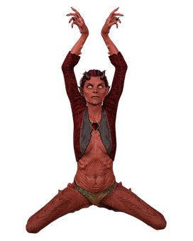 Fantasy Creature Performing Ritual PNG image