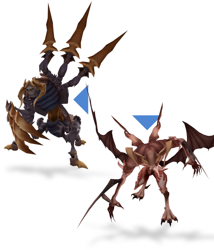 Fantasy Creatures Battle Stance PNG image