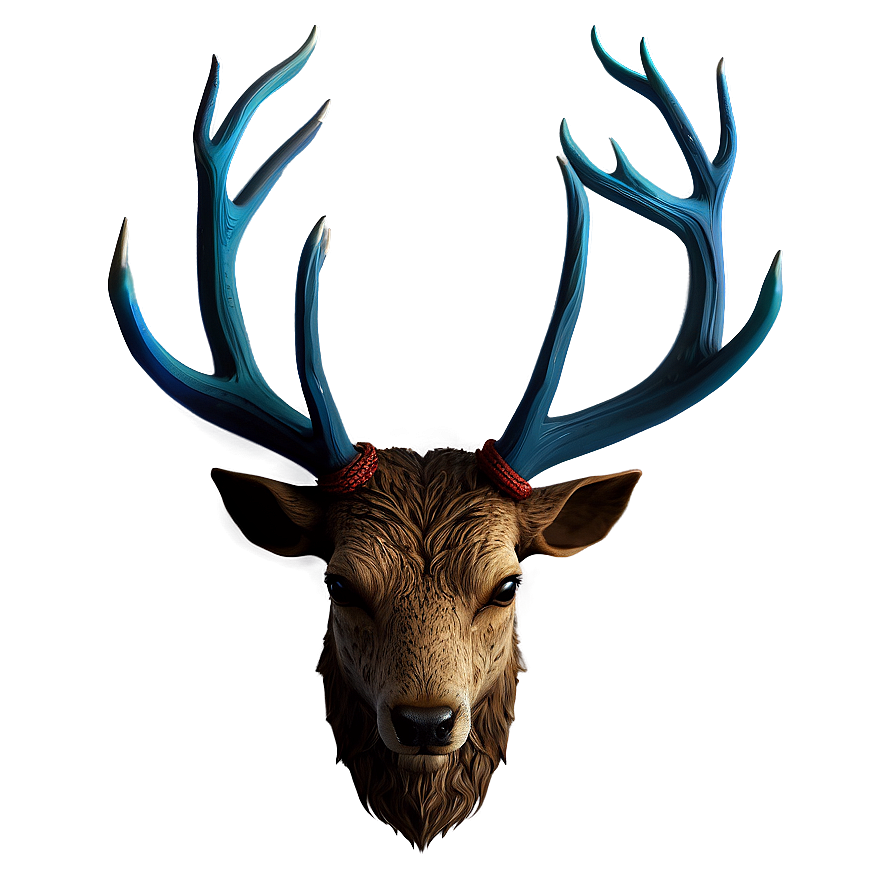 Fantasy Deer Antler Artwork Png 06122024 PNG image