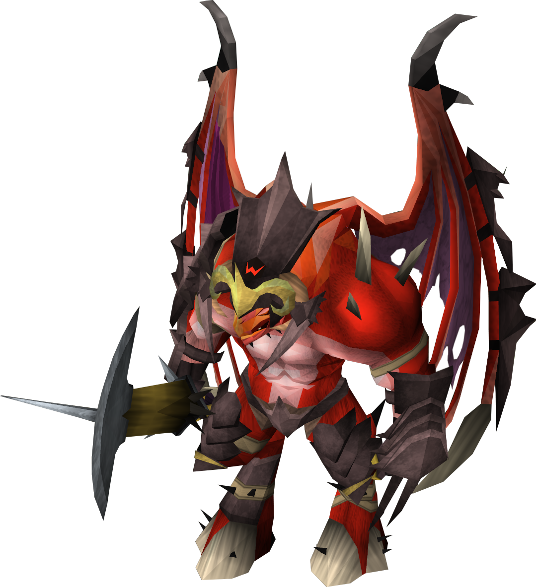 Fantasy Demon Warrior3 D Model PNG image