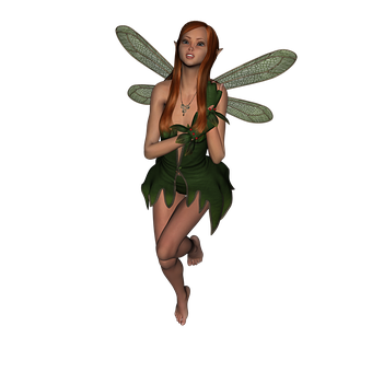 Fantasy Fairywith Dragonfly Wings PNG image