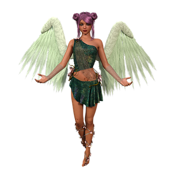 Fantasy Fairywith Wings PNG image