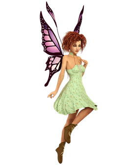 Fantasy Fairywith Wings PNG image