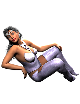 Fantasy_ Female_ Character_ Pose PNG image