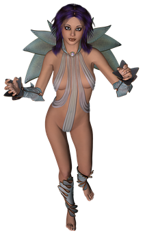 Fantasy_ Female_ Fairy_ Character PNG image