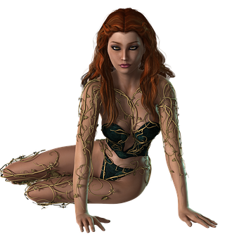 Fantasy Female Vine Adornment PNG image