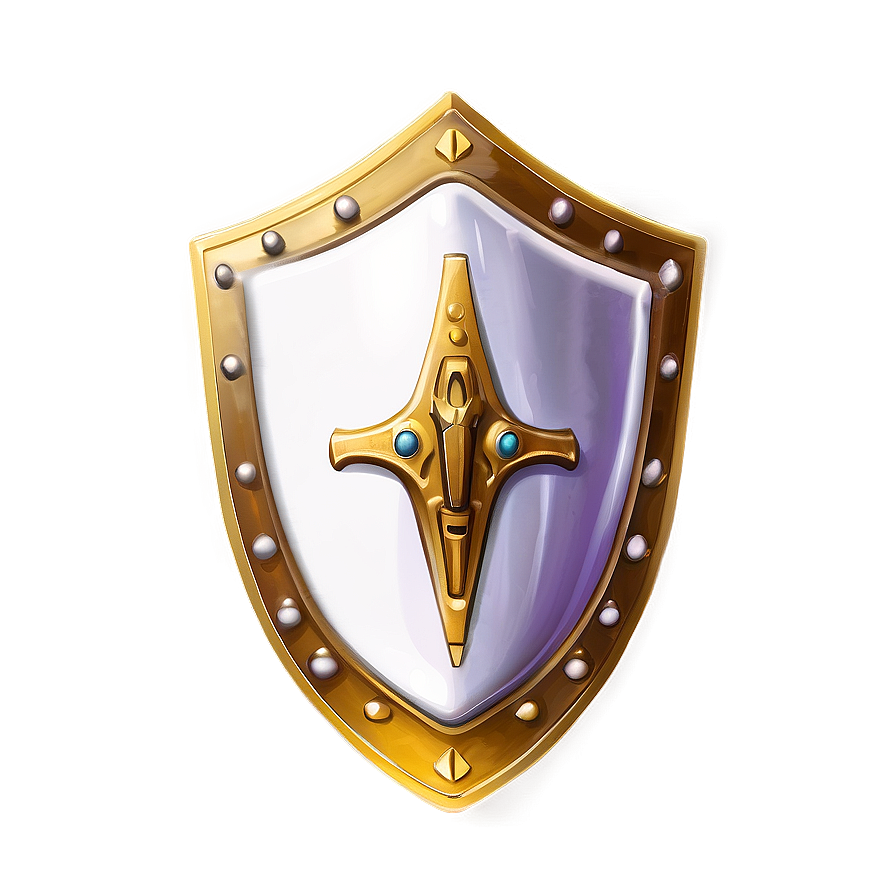 Fantasy Gold Shield Png Jvf PNG image