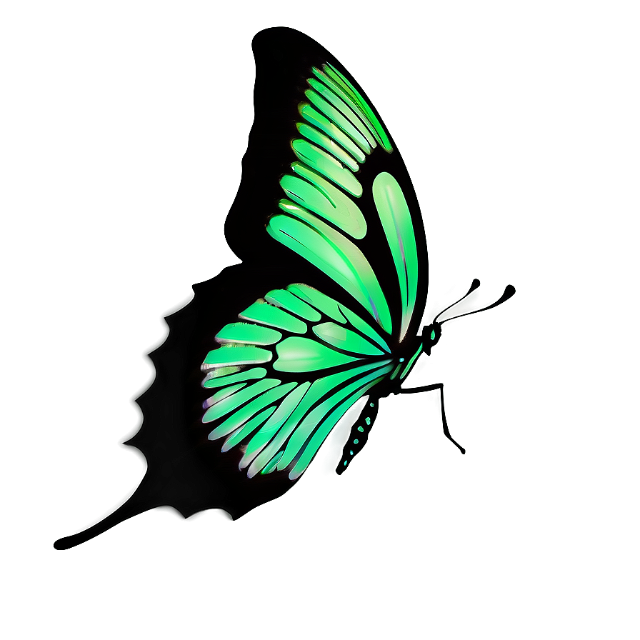 Fantasy Green Butterfly Png 06202024 PNG image