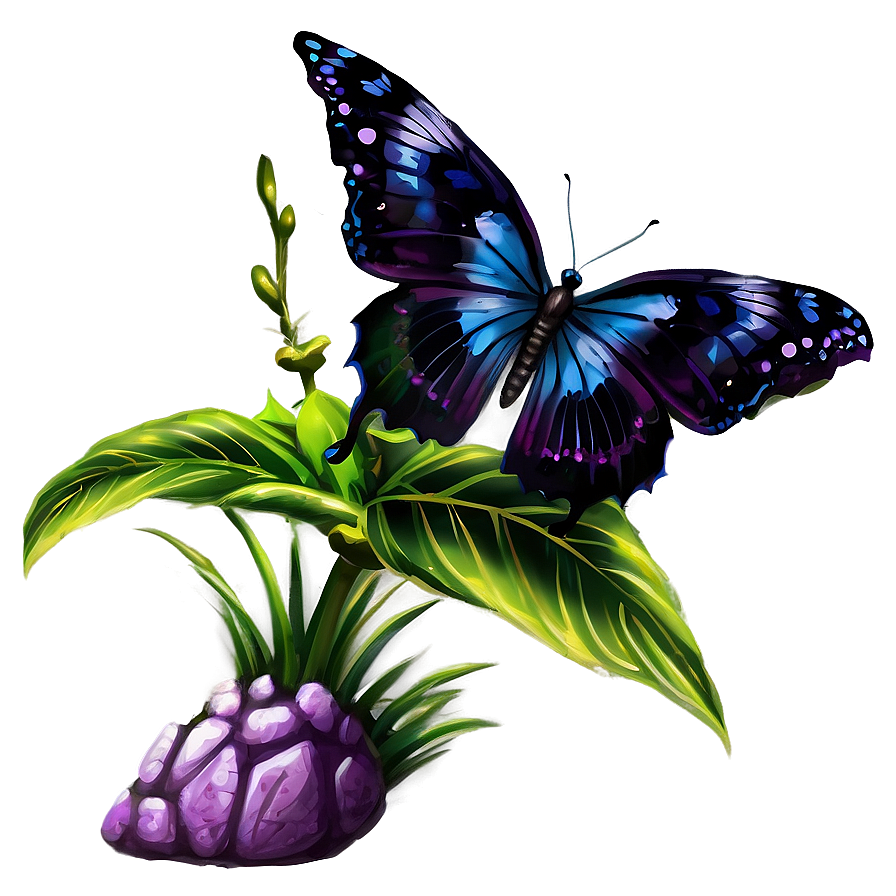Fantasy Land Purple Butterfly Png Wen PNG image